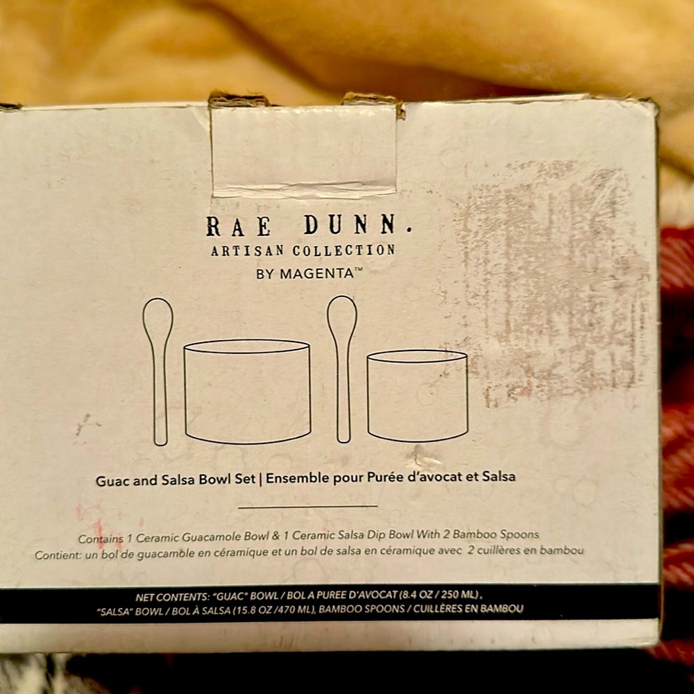 Rae Dunn new in box guacamole and salsa set original box